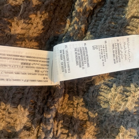 Abercrombie & Fitch Leopard Print Cardigan - Tan and Black Cozy Large - Picture 7 of 7